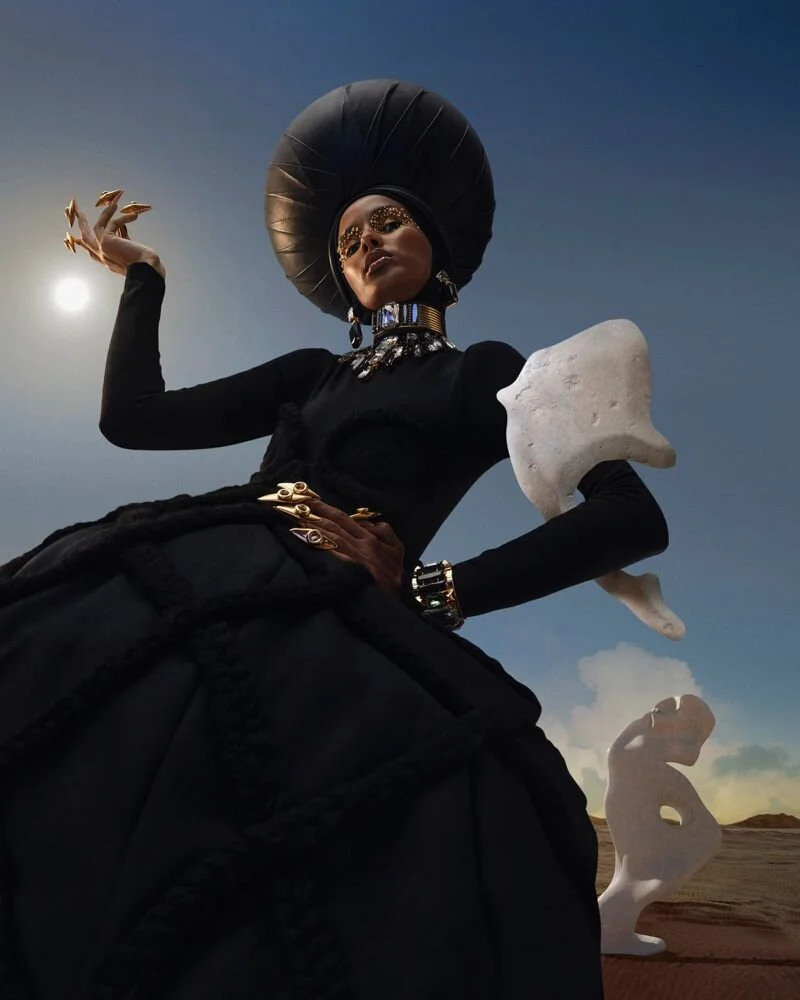 Rawdah Mohamed in Futuristic Style Vogue Arabia Julien Vallon